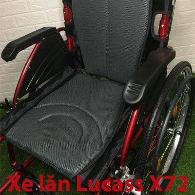 Xe lăn hợp kim nhôm Lucass X72 - khung xám hoặc đỏ