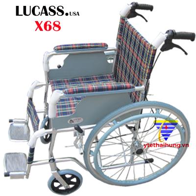 Xe lăn hợp kim nhôm có phanh Lucass X68