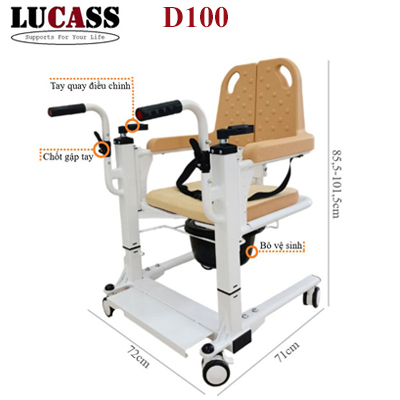 Xe di chuyển bệnh nhân Lucass D100