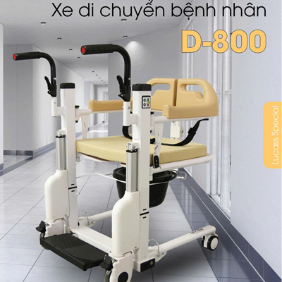 Xe di chuyển bệnh nhân Lucass D-800 nâng hạ điện