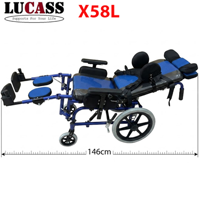 Xe lăn cho trẻ bại não Lucass X58L tặng bàn ăn