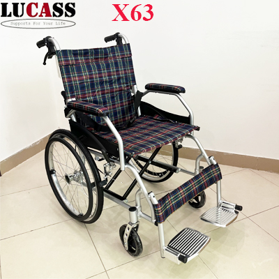 Xe lăn du lịch Lucass X63 khung hợp kim nhôm nhẹ
