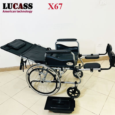 Xe lăn đa năng có bô ngả nằm, chống lật Lucass X67