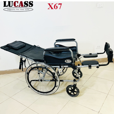 Xe lăn đa năng có bô ngả nằm, chống lật Lucass X67
