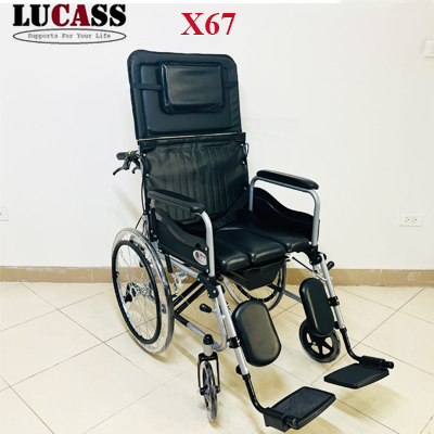 Xe lăn đa năng có bô ngả nằm, chống lật Lucass X67