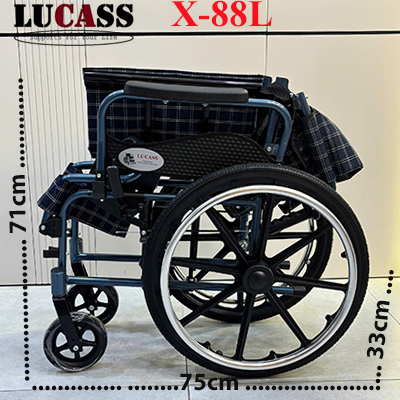 Xe lăn Lucass X-88L khung nhôm siêu nhẹ