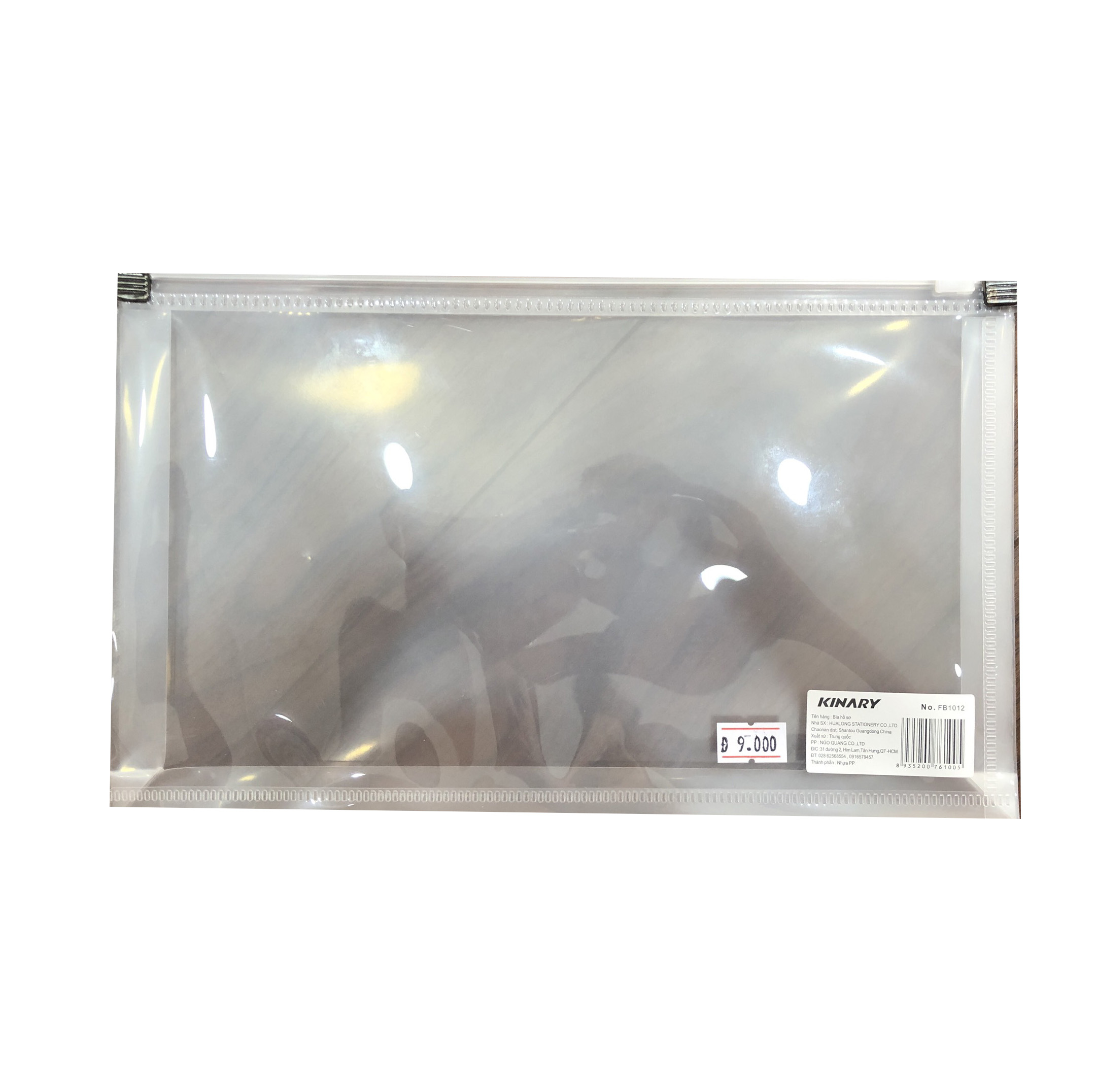 Bìa Hồ Sơ Nhỏ A5 Dạng Kéo Zipper KINARY No.FB1012