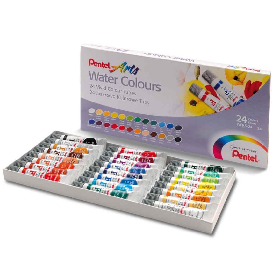 Màu Nước Pentel WFRS-24 (24 Màu) - Dạng Tuýp
