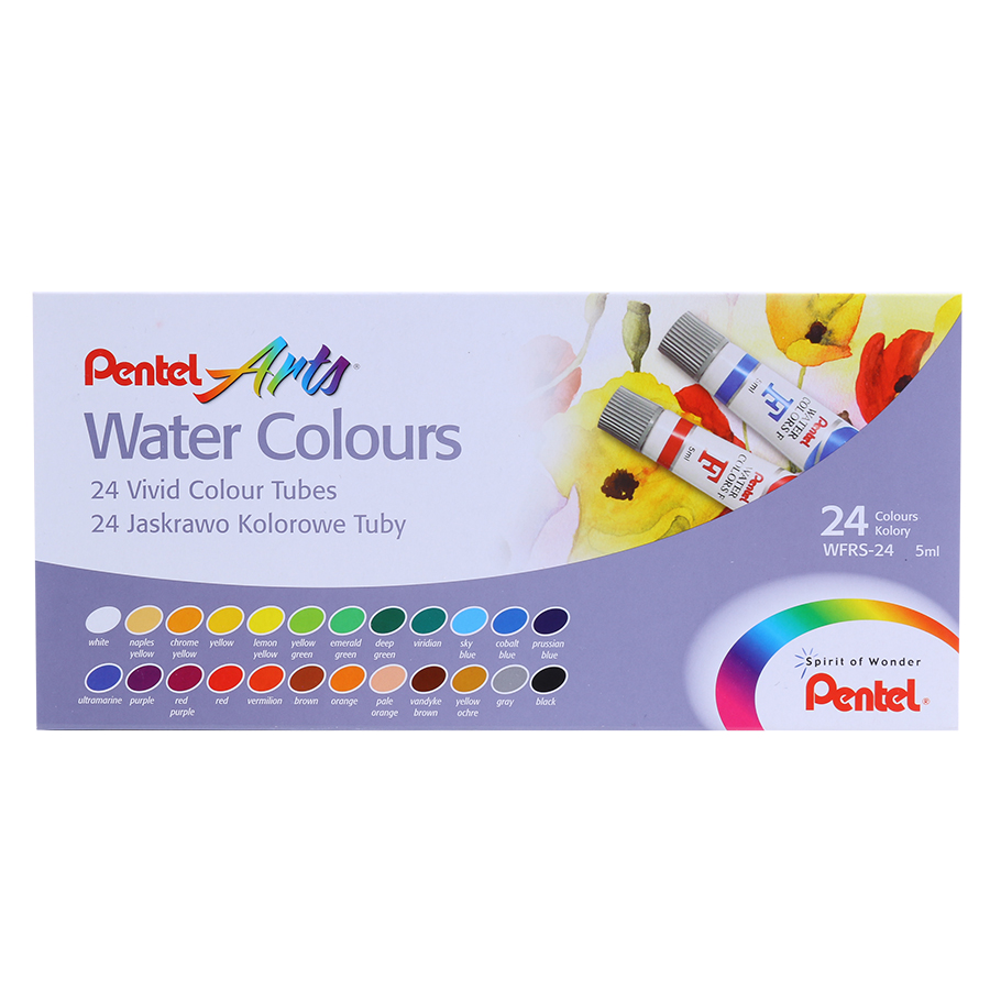 Màu Nước Pentel WFRS-24 (24 Màu) - Dạng Tuýp