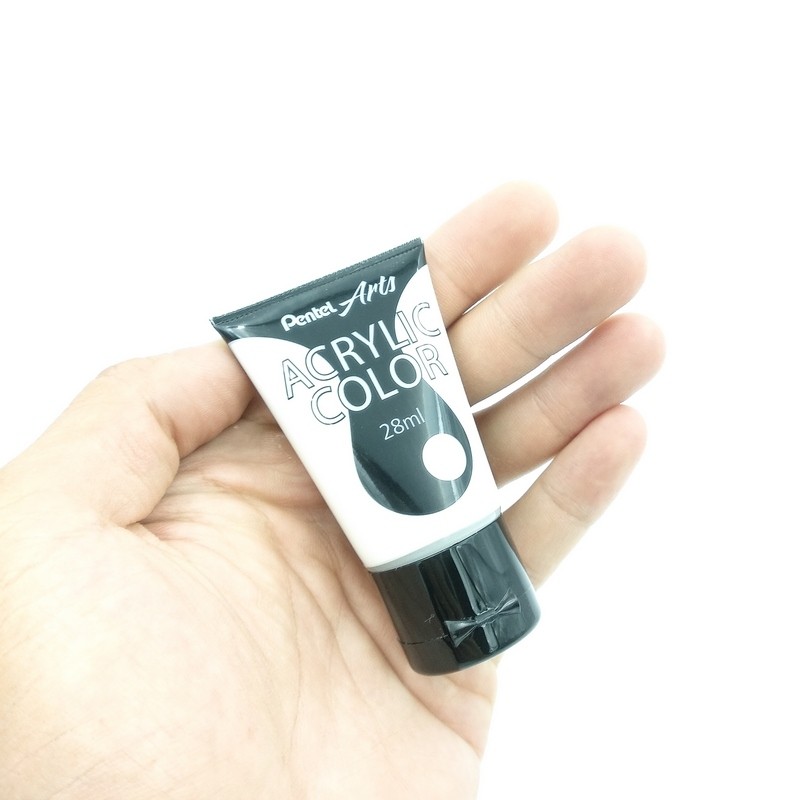 Tuýp Màu Acrylic Pentel 28ml - WA2 (Màu Trắng)