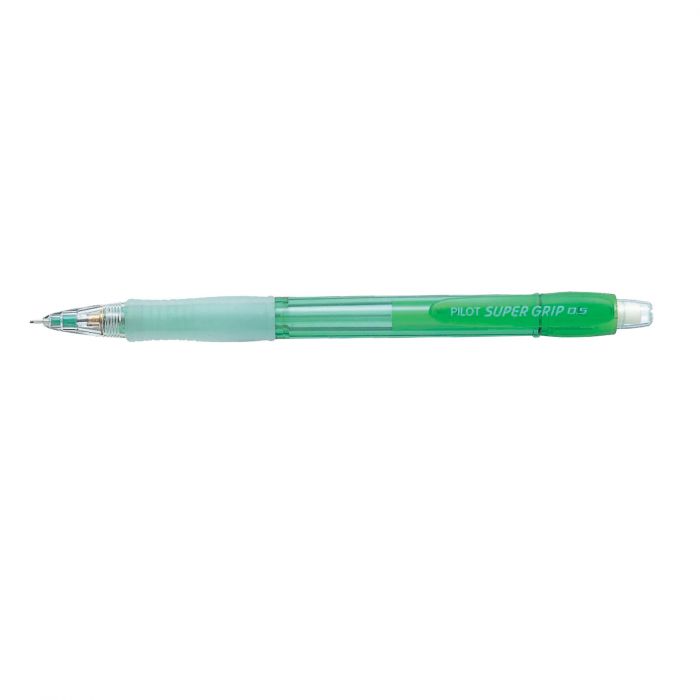 Bút Chì Bấm Super Grip Neon H-185N-G-2B - Thân Xanh Lá (0.5mm)