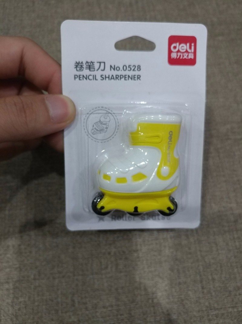 Chuốt Chì Mini - Giày Patin 528 Deli - Màu Trắng Vàng