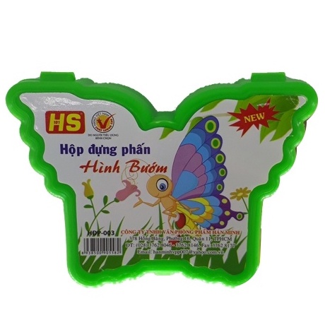 Hộp Đựng Phấn HS Hình Bướm HĐP-003 (Màu Ngẫu Nhiên)