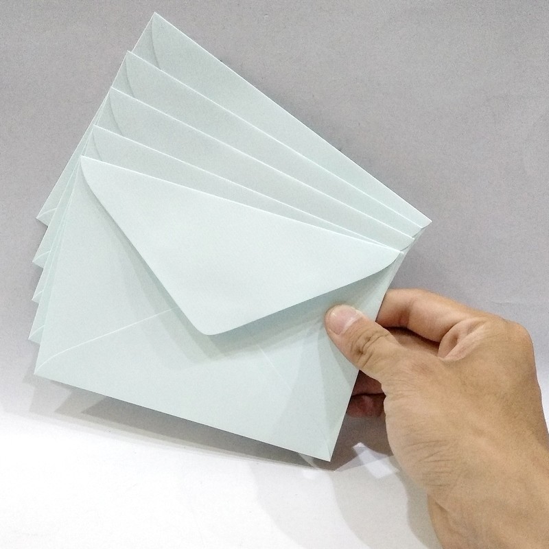 Bao Thư Màu Giấy Thơm 11.4 x 16.2 cm - Màu Xanh