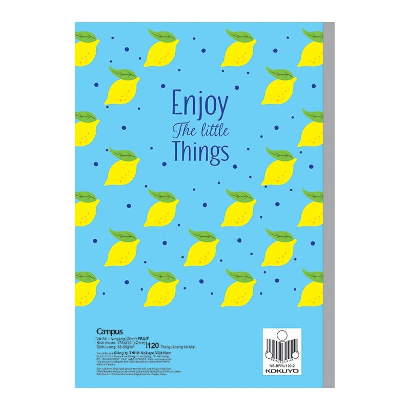 Tập Sinh Viên Dán Gáy FRUIT Campus 120TR - 4 Ô ly Ngang (NB-BFRU120)