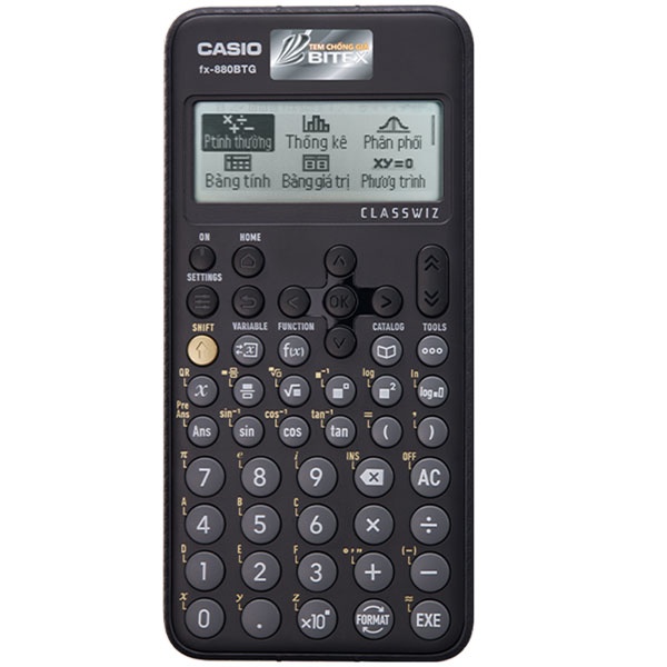 Máy tính Casio Fx-880BTG (Màu Đen) [Siêu Phẩm 2022] [Bảo Hành Chính Hãng 7 Năm 1 Đổi 1]