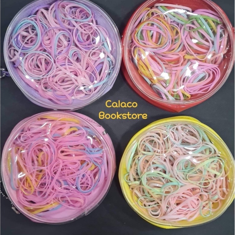 Dây Thun Cột Tóc Màu Pastel - Túi Hoạ Tiết Bông Hoa Có Móc Treo