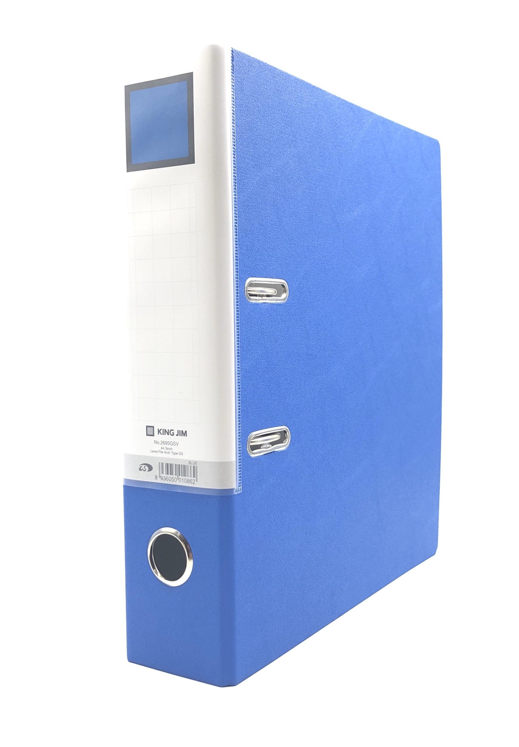 Bìa Còng Bật KingJim A4 - 2695GSV - 7F Màu Xanh Dương