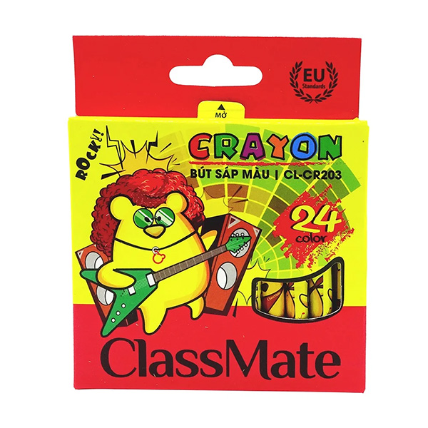 Bút Sáp ClassMate 24 Màu Crayon CL-CR203