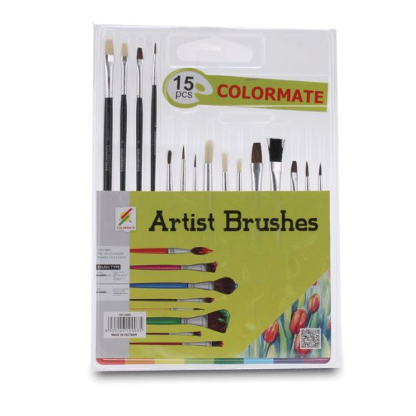 Bộ 15 Cây Cọ Colormate CM-15BRS