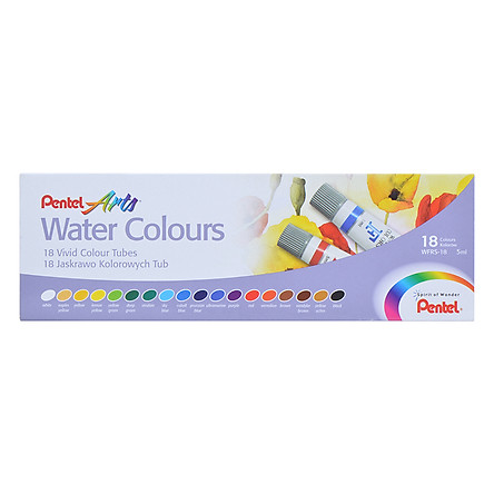 Màu Nước Pentel WFRS-18 (18 Màu) - Dạng Tuýp