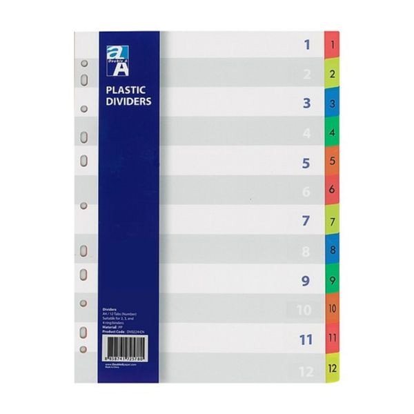 Phân Trang Nhựa 12 Lá Double A DV00224-EN