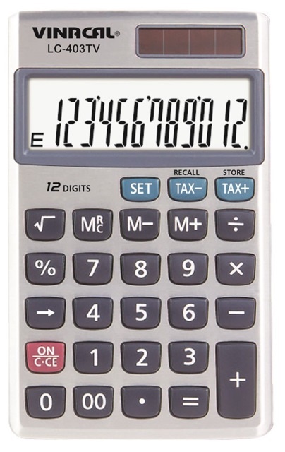 Máy Tính Bỏ Túi Vinacal LC403TV (Màn Hình 12 Số)