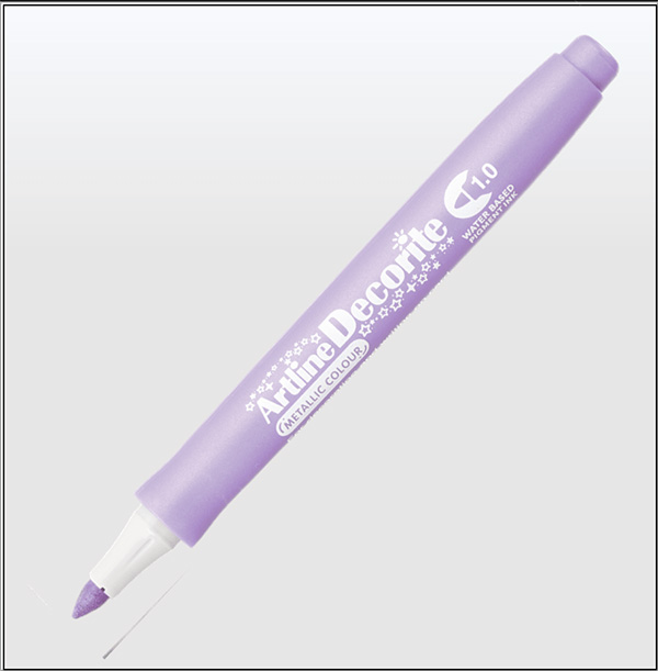 Bút Vẽ Màu Nổi - Artline Decorite 1.0mm (EDFM-1 METALLIC PURPLE)