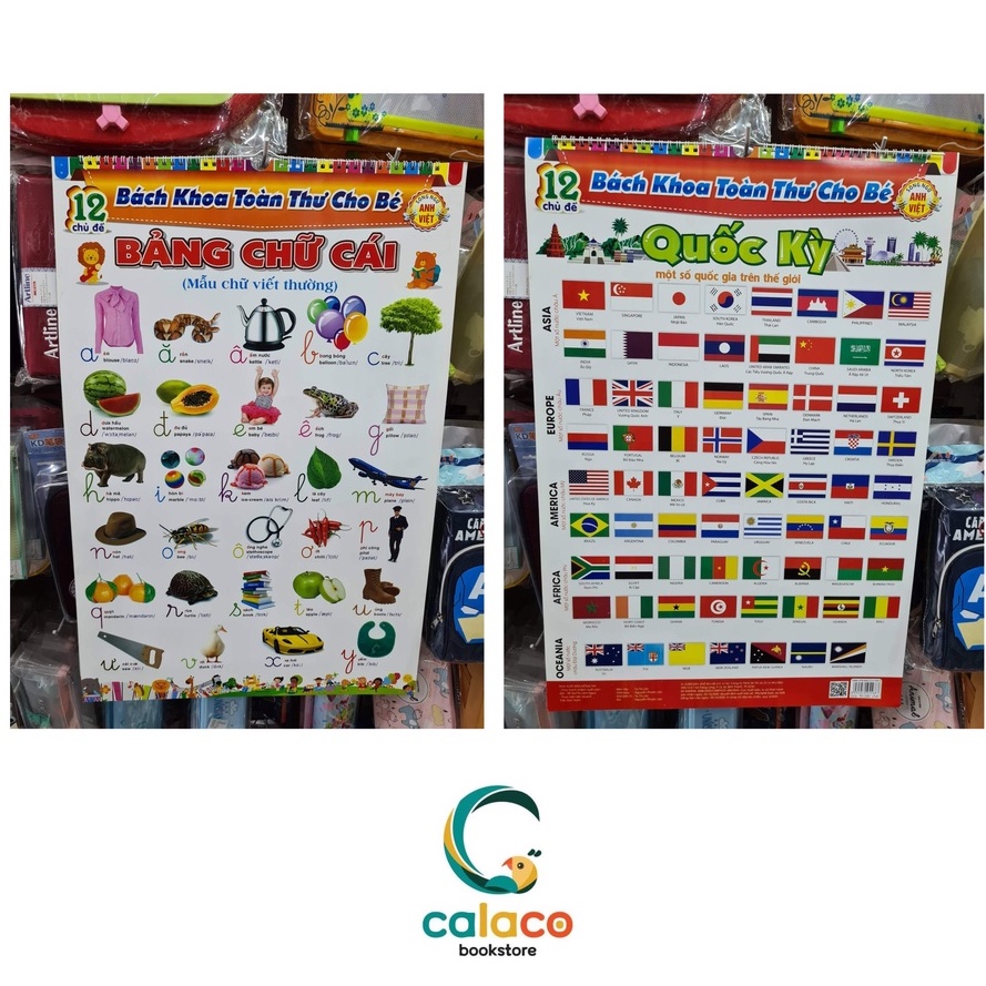 Bách Khoa Toàn Thư Song Ngữ 12 Chủ Đề Cho Bé (Treo Tường)