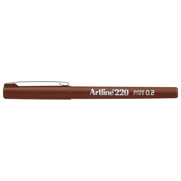 Bút Lông Kim Artline EK-220, 0.2mm, Nâu