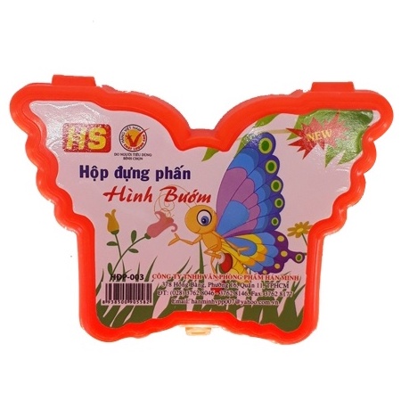 Hộp Đựng Phấn HS Hình Bướm HĐP-003 (Màu Ngẫu Nhiên)