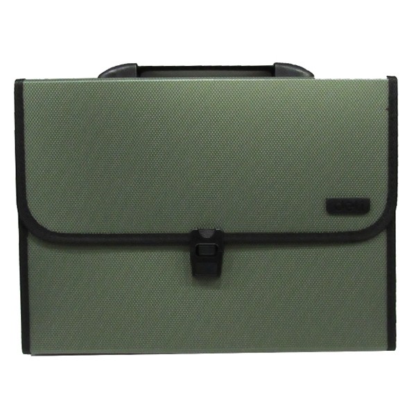 Cặp Tài Liệu Quai Xách Sần - Deli 5556 - Xanh Rêu