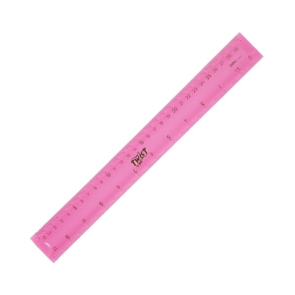 Thước Kẻ Nhựa Dẻo Nhiều Màu 30cm - Deli 6209 - Màu Hồng