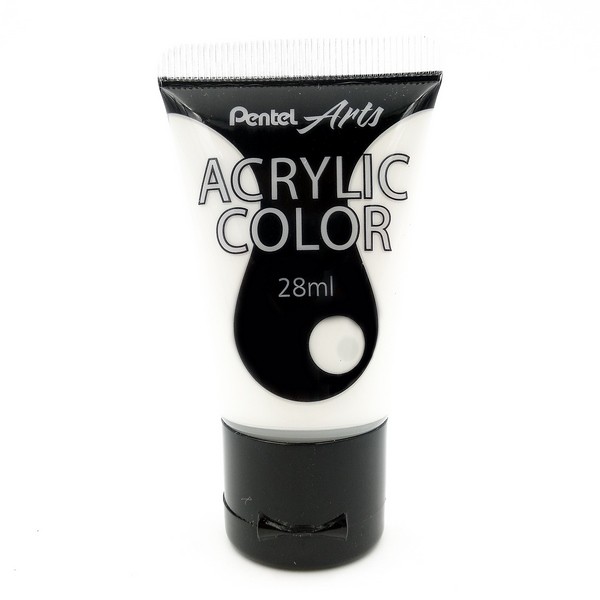 Tuýp Màu Acrylic Pentel 28ml - WA2 (Màu Trắng)