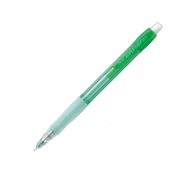 Bút Chì Bấm Super Grip Neon H-185N-G-2B - Thân Xanh Lá (0.5mm)