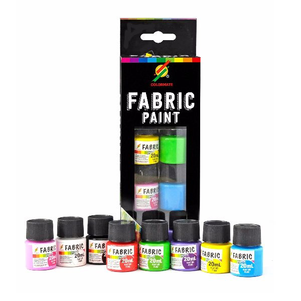Bộ 8 Màu Vẽ Trên Vải CM-FABRIC-8C (20ml x 8)