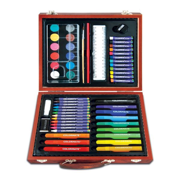 Bộ Màu Vẽ Đa Năng Hộp Gỗ Colormate MS-056W