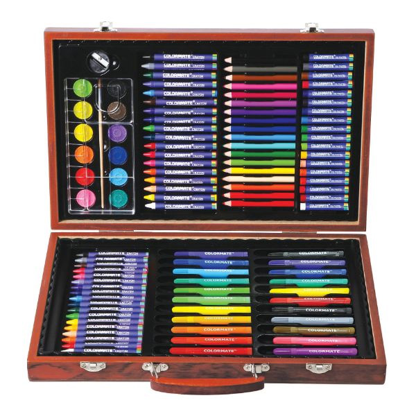 Bộ Màu Vẽ Đa Năng Hộp Gỗ Colormate MS-110W