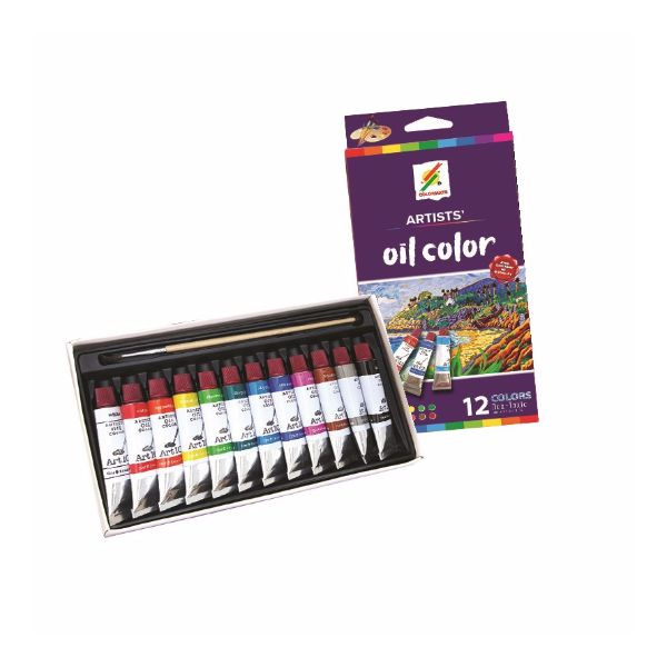 Hộp Giấy 12 Tuýp Màu Dầu CM-OIL-12P