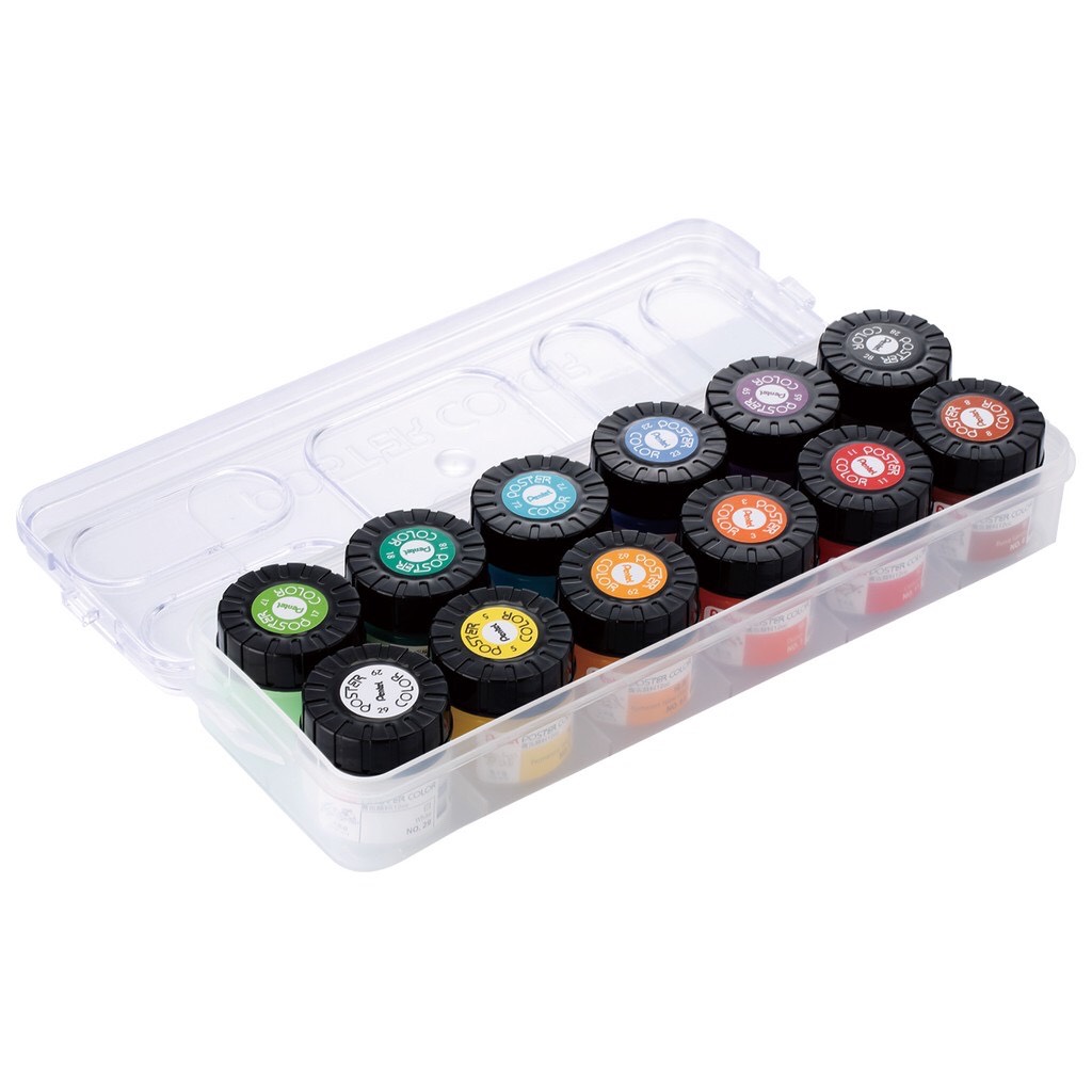 Màu Poster Pentel 12 màu POC-12E - Màu Nước Poster Color Pentel Mini 12ml
