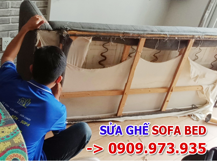 Sửa sofa bed cũ giá rẻ bị lún nhanh chóng tại nhà tại TPHCM