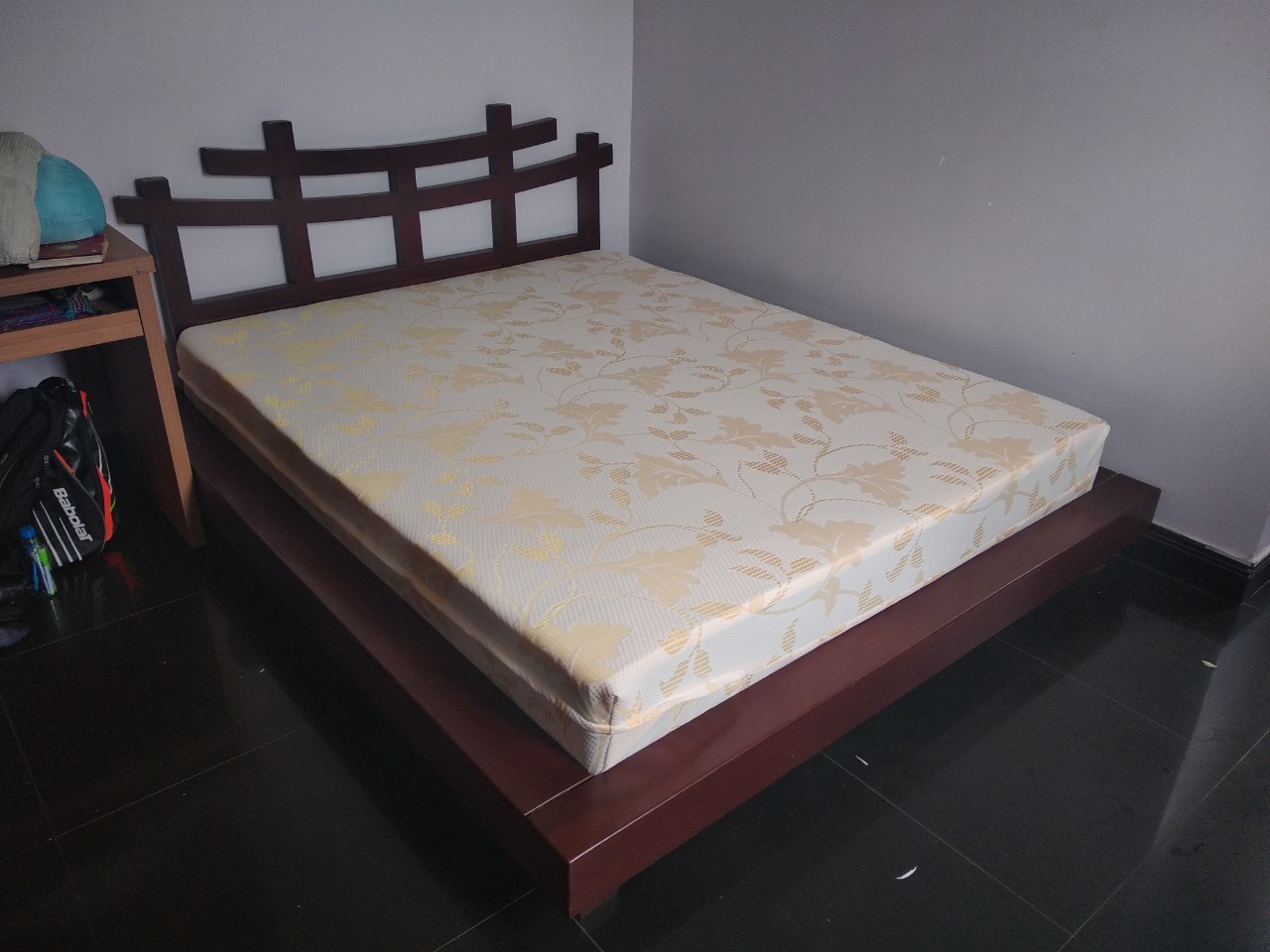 Áo bọc nệm cao su 2 mặt tone vàng kem kích thước yêu cầu