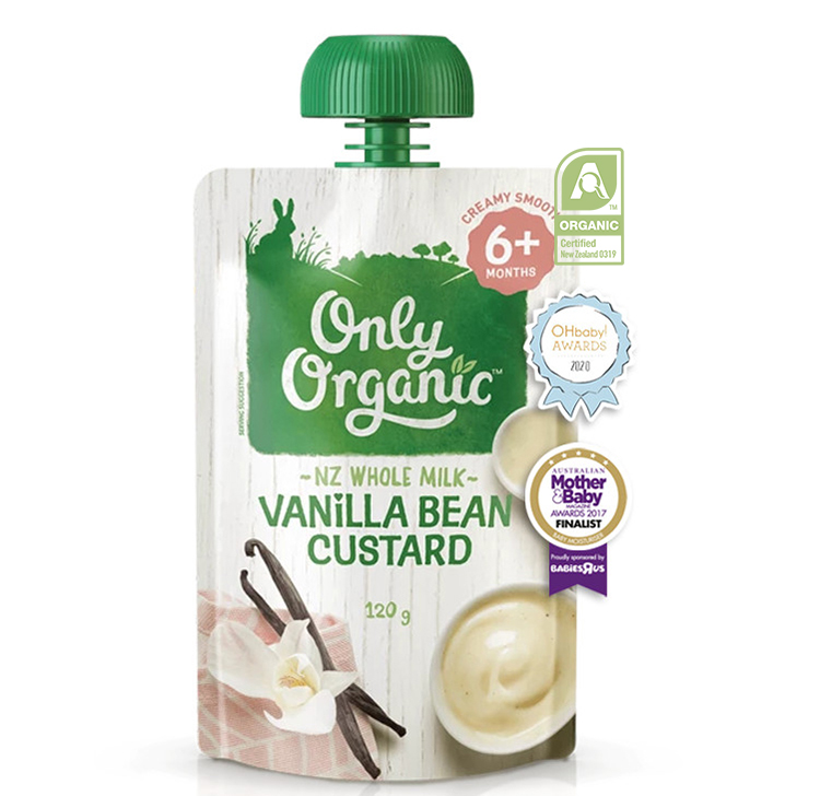 VÁNG SỮA DINH DƯỠNG HỮU CƠ VỊ VANI CHO BÉ TỪ 6 THÁNG “ONLY ORGANIC” - ONLY ORGANIC VANILLA BEAN CUSTARD