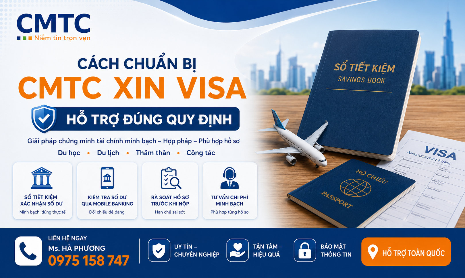 Cách Chuẩn Bị CMTC Xin Visa Đảm Đỗ 100%