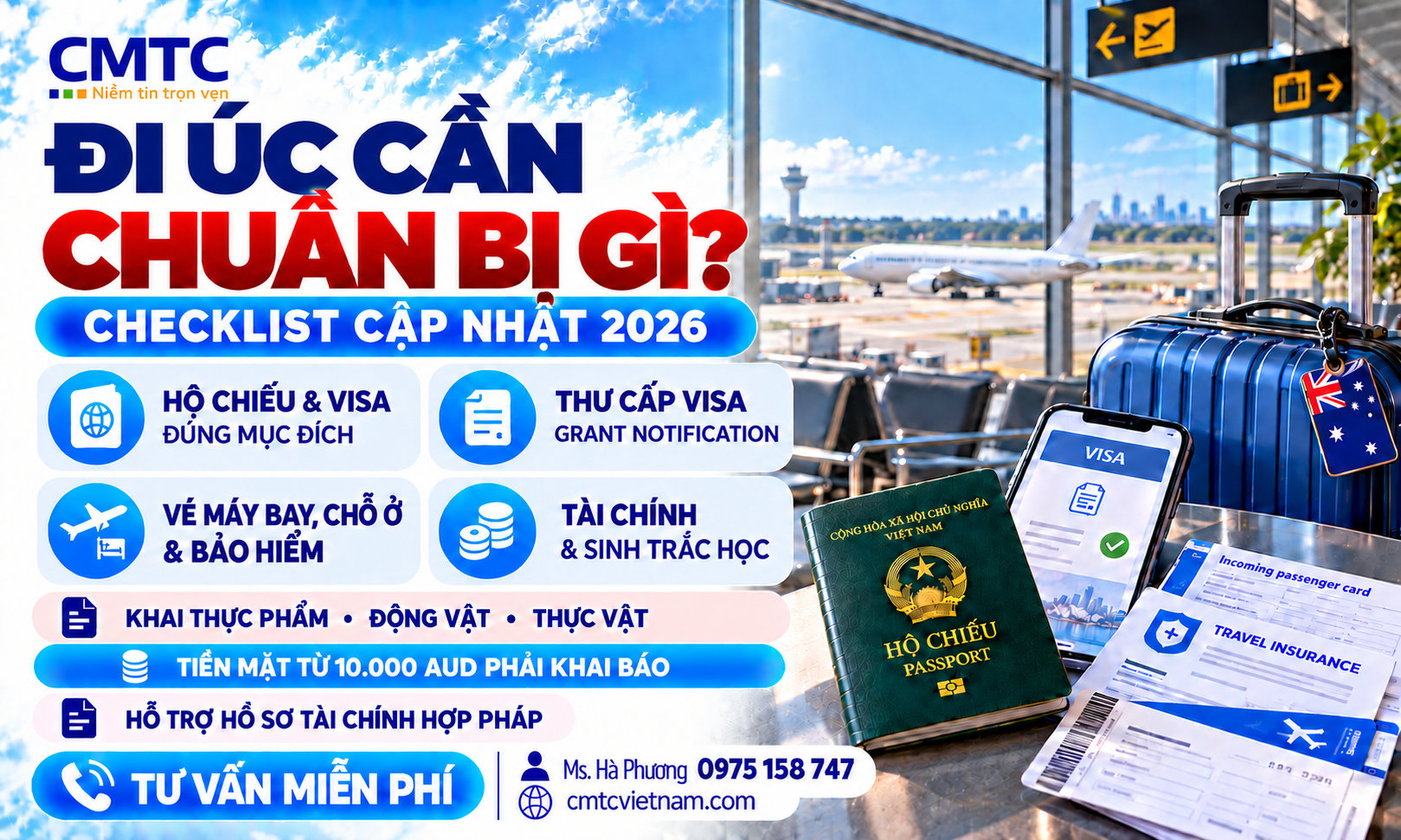 Đi Úc cần những gì? Hồ sơ và điều kiện mới nhất năm 2026