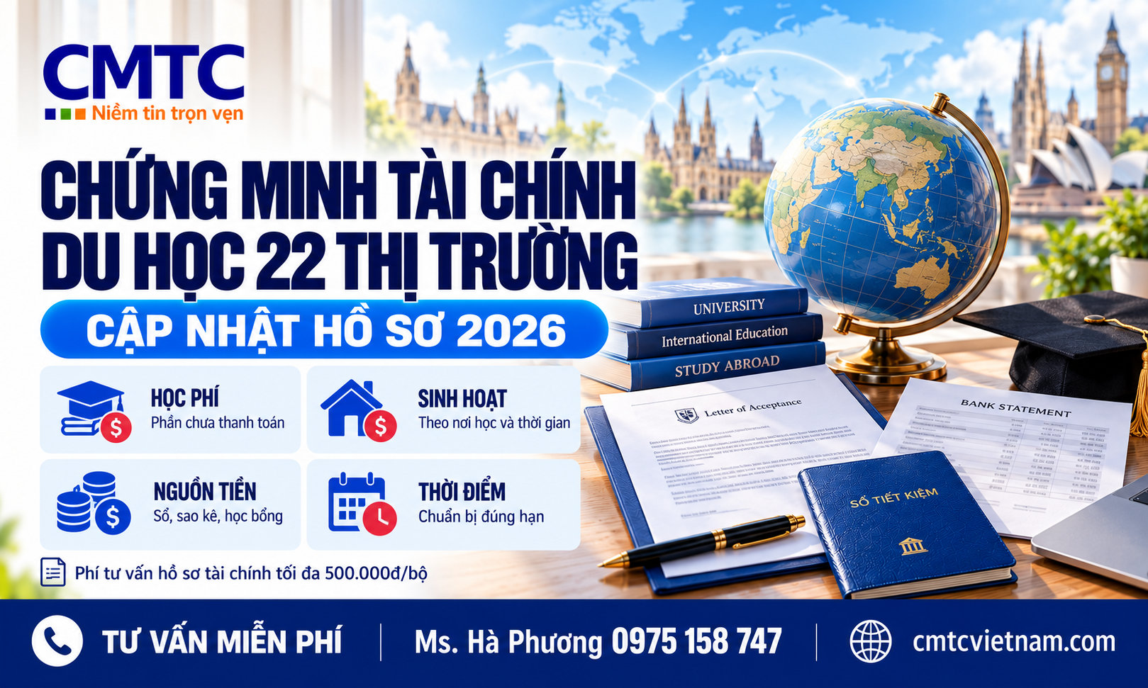 Mức chứng minh tài chính du học các nước: Điều kiện và hồ sơ cần chuẩn bị