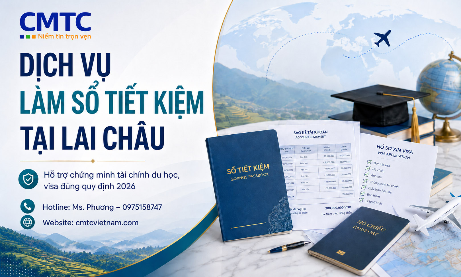 Dịch vụ làm sổ tiết kiệm tại Lai Châu – Hỗ trợ chứng minh tài chính du học, visa đúng quy định