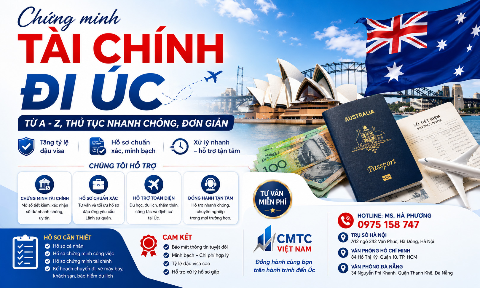 Chứng Minh Tài Chính Đi Úc 2026: Hồ Sơ, Điều Kiện Và Thủ Tục Mới Nhất