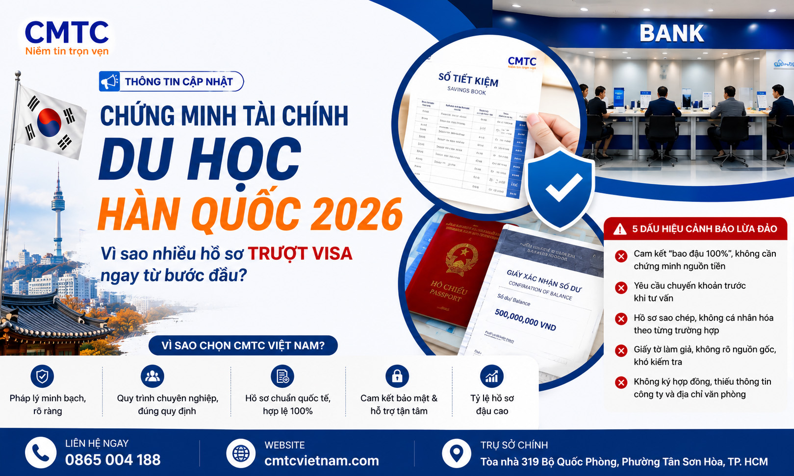 Chứng minh tài chính du học Hàn Quốc 2026: Vì sao nhiều hồ sơ trượt visa ngay từ bước đầu?