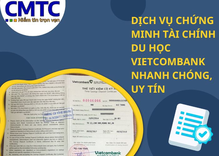 Dịch vụ chứng minh tài chính du học Vietcombank